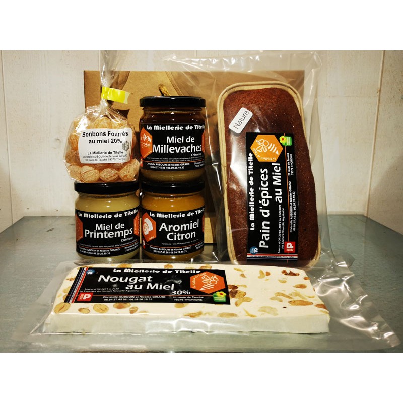 Panier n°2 : miels, pain d'épices et gourmandises